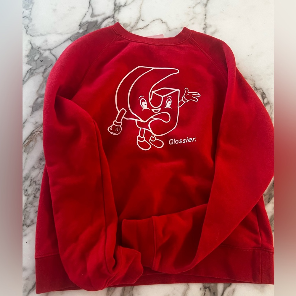 Glossier limited edition red XS sweatshirt